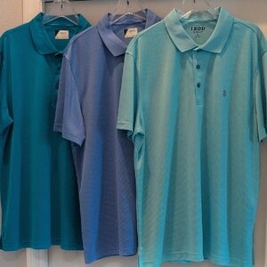IZOD Men's Polo Shirt - Blue and Green